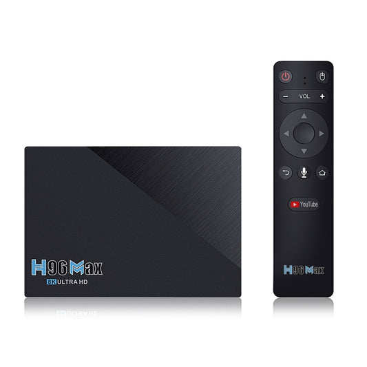 H96 Max 8K Smart TV BOX Android 11.0 Media Player wtih Remote Control, Quad Core RK3566, RAM: 4GB, ROM: 32GB, Dual Frequency 2.4GHz WiFi / 5G, Plug Type:AU Plug - Consumer Electronics by buy2fix | Online Shopping UK | buy2fix