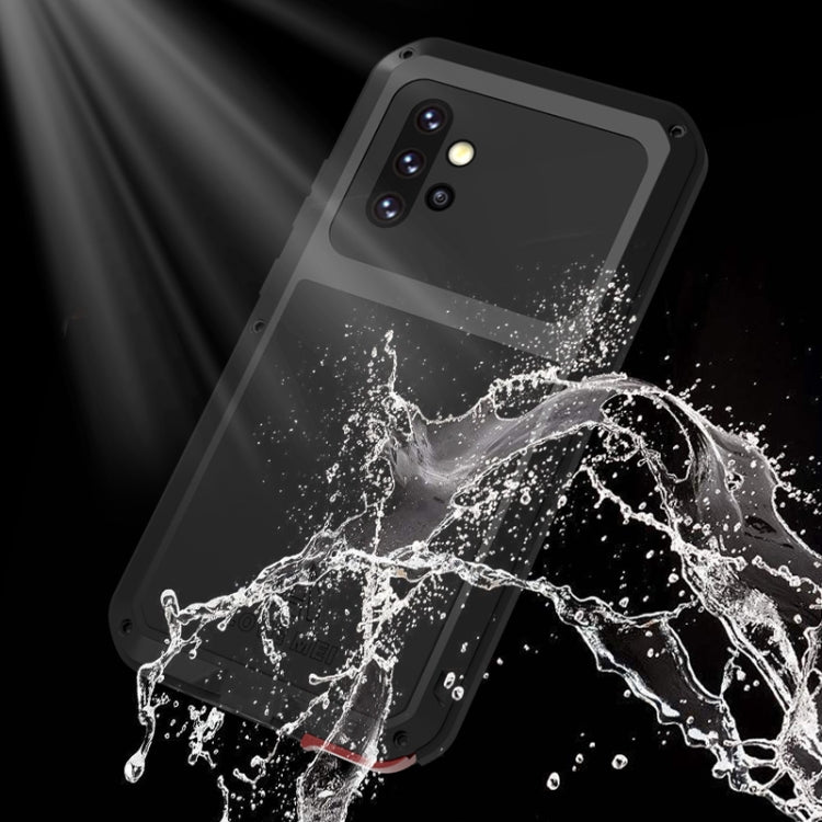 For Samsung Galaxy A52 5G / 4G LOVE MEI Metal Shockproof Waterproof Dustproof Protective Case with Glass(Silver) - Galaxy Phone Cases by LOVE MEI | Online Shopping UK | buy2fix