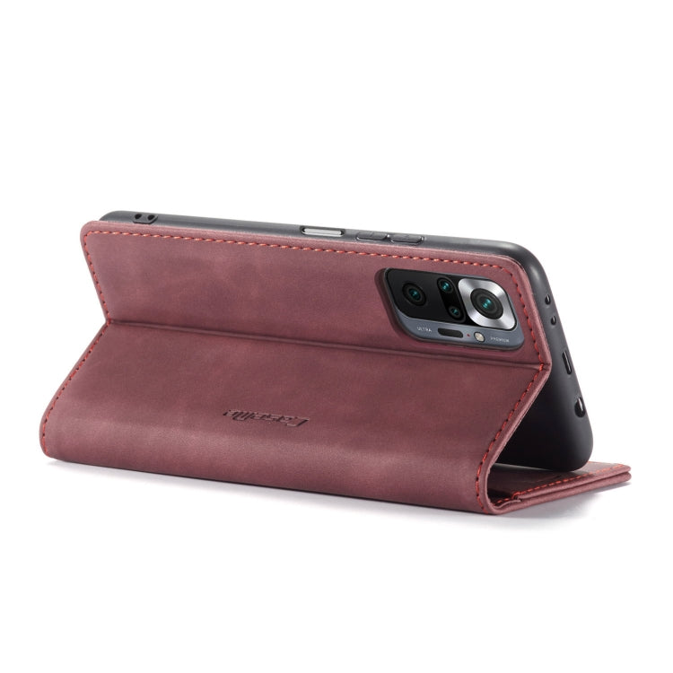 For Xiaomi Redmi Note 10 Pro 4G / Note 10 Pro Max CaseMe 013 Multifunctional Horizontal Flip Leather Case with Holder & Card Slot & Wallet(Wine Red) - Note 10 Pro Cases by CaseMe | Online Shopping UK | buy2fix