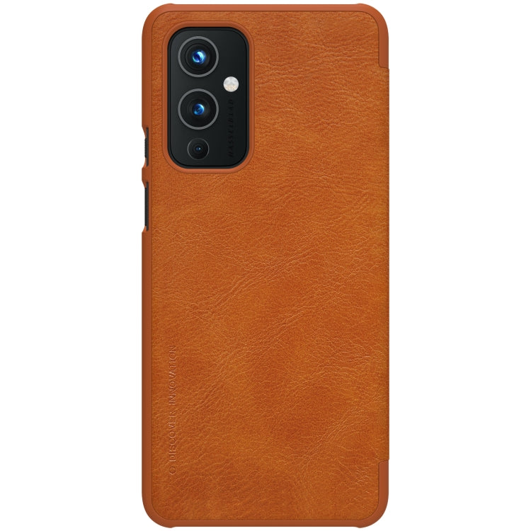 For OnePlus 9 (IN/CN Version) NILLKIN QIN Series Crazy Horse Texture Horizontal Flip Leather Case with Card Slot(Brown) - OnePlus Cases by NILLKIN | Online Shopping UK | buy2fix