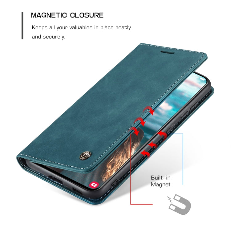 For Samsung Galaxy S21 FE CaseMe 013 Multifunctional Horizontal Flip Leather Case, with Card Slot & Holder & Wallet(Blue) - Galaxy Phone Cases by CaseMe | Online Shopping UK | buy2fix