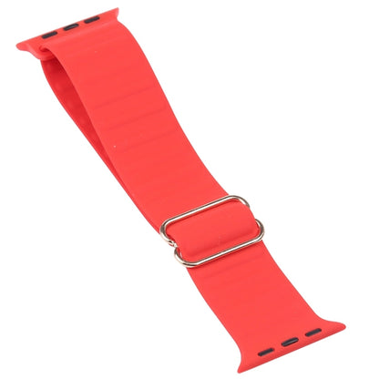 Japanese Word Buckle Silicone Watch Band For Apple Watch Series 9&8&7 41mm / SE 3&SE 2&6&SE&5&4 40mm / 3&2&1 38mm(Pine Needle Green) - Watch Bands by buy2fix | Online Shopping UK | buy2fix