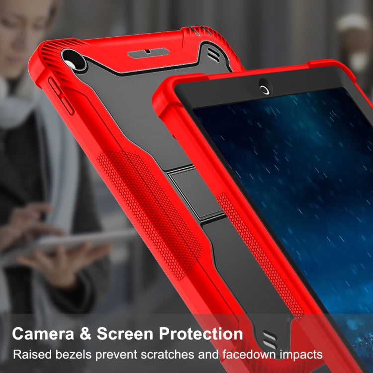 Silicone + PC Shockproof Protective Case with Holder For iPad 9.7 inch (2017/2018)(Red + Black) - iPad 9.7 (2018) & (2017) Cases by buy2fix | Online Shopping UK | buy2fix