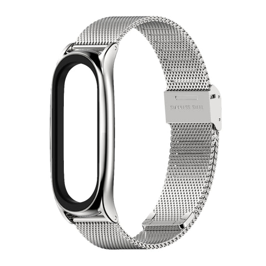 For Xiaomi Mi Band 6 / 5 / 4 / 3 Mijobs Milan Buckle Plus Stainless Steel Watch Band(Silver) - Watch Bands by MIJOBS | Online Shopping UK | buy2fix