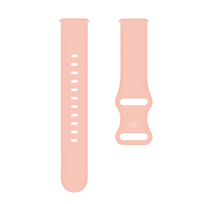 22mm For Amazfit GTS 2e Butterfly Buckle Silicone Watch Band(Pink) - Watch Bands by buy2fix | Online Shopping UK | buy2fix