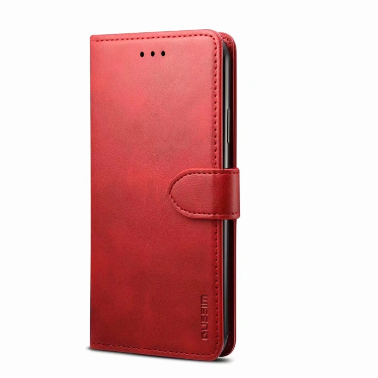 For Samsung Galaxy S21 5G GUSSIM Business Style Horizontal Flip Leather Case with Holder & Card Slots & Wallet(Red) - Galaxy S21 5G Cases by GUSSIM | Online Shopping UK | buy2fix