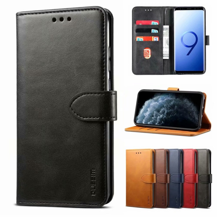 For Samsung Galaxy S21 FE GUSSIM Business Style Horizontal Flip Leather Case with Holder & Card Slots & Wallet(Black) - Galaxy Phone Cases by GUSSIM | Online Shopping UK | buy2fix