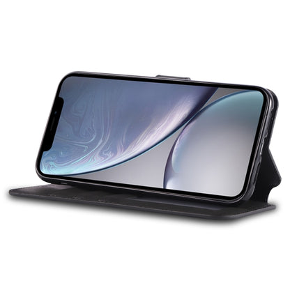 For iPhone XR AZNS Calf Texture Magnetic Horizontal Flip PU Leather Case with Holder & Card Slots & Photo Frame(Black) - More iPhone Cases by AZNS | Online Shopping UK | buy2fix