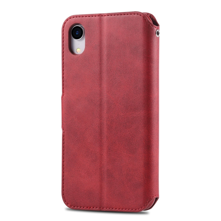 For iPhone XR AZNS Calf Texture Magnetic Horizontal Flip PU Leather Case with Holder & Card Slots & Photo Frame(Red) - More iPhone Cases by AZNS | Online Shopping UK | buy2fix