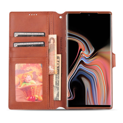 For Galaxy Note 10 Plus AZNS Calf Texture Magnetic Horizontal Flip PU Leather Case with Holder & Card Slots & Photo Frame(Black) - Galaxy Phone Cases by AZNS | Online Shopping UK | buy2fix