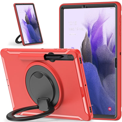 For Samsung Galaxy Tab S8+ / Tab S8 Plus /  Tab S7 FE / Tab S7+/S7 FE 12.4 inch T970 Shockproof TPU + PC Protective Case with 360 Degree Rotation Foldable Handle Grip Holder & Pen Slot(Red) - Galaxy Tab S8+ Cases by buy2fix | Online Shopping UK | buy2fix