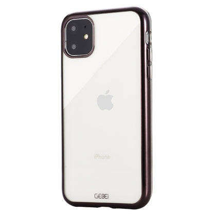 For iPhone 11 Pro Max GEBEI Plating TPU Shockproof Protective Case(Black) - iPhone 11 Pro Max Cases by GEBEI | Online Shopping UK | buy2fix