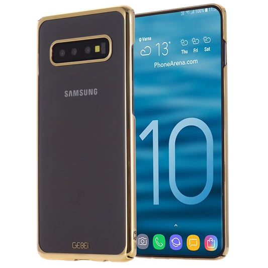 For Galaxy S10e GEBEI Shockproof  Plating PC Protective Case(Gold) - Galaxy Phone Cases by GEBEI | Online Shopping UK | buy2fix