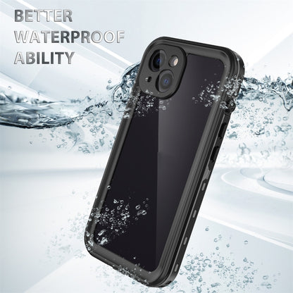 For iPhone 13 RedPepper Transparent Dot Shockproof Waterproof PC + TPU Protective Case(Black) - iPhone 13 Cases by RedPepper | Online Shopping UK | buy2fix