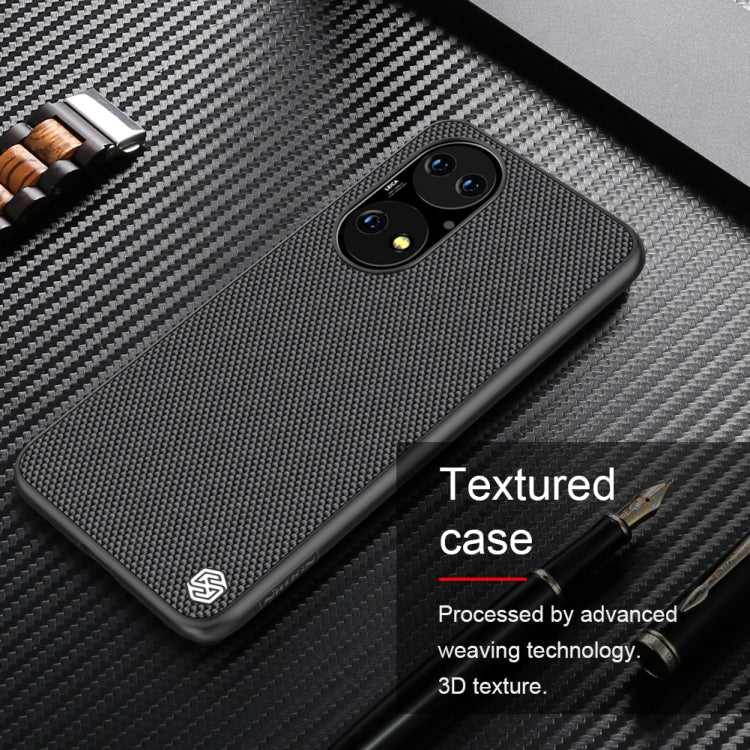 For Huawei P50 NILLKIN 3D Textured Nylon Fiber TPU Case(Black) - Huawei Cases by NILLKIN | Online Shopping UK | buy2fix