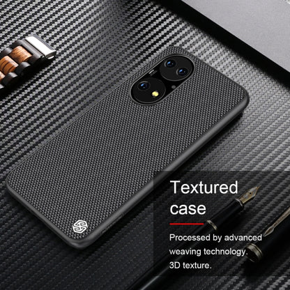 For Huawei P50 NILLKIN 3D Textured Nylon Fiber TPU Case(Black) - Huawei Cases by NILLKIN | Online Shopping UK | buy2fix