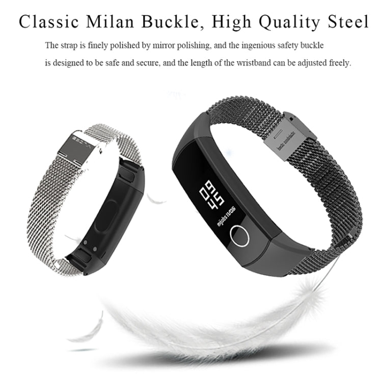 For Honor Band 4 / 5 MIJOBS Milan Stainless Steel Metal Buckle Watch Band(Black) - Watch Bands by MIJOBS | Online Shopping UK | buy2fix