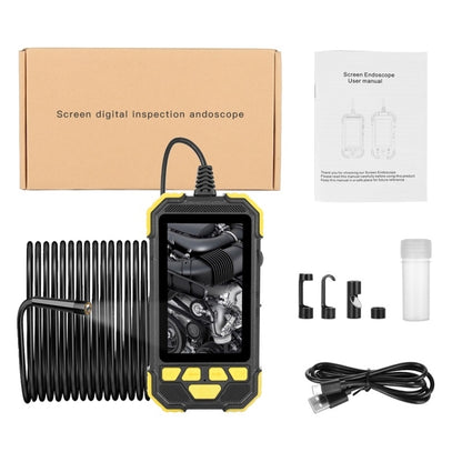 Y19 7.9mm Dual Lens Hand-held Hard-wire Endoscope with 4.3-inch IPS Color LCD Screen, Cable Length:10m(Yellow) - Consumer Electronics by buy2fix | Online Shopping UK | buy2fix