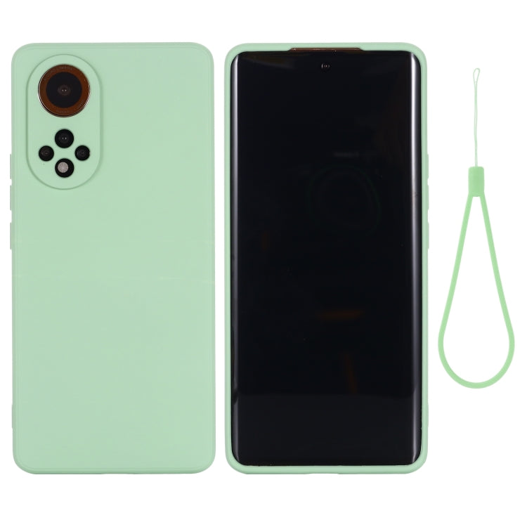 For Huawei Nova 9 Solid Color Liquid Silicone Dropproof Full Coverage Protective Case(Green) - Mobile Accessories by buy2fix | Online Shopping UK | buy2fix