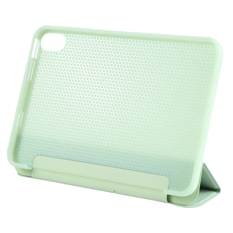 For iPad mini 6 GEBEI Shockproof Horizontal Flip Tablet Case with Three-folding Holder(Mint Green) - iPad mini 6 Cases by GEBEI | Online Shopping UK | buy2fix