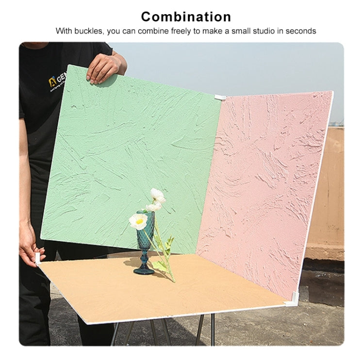 60 x 60cm Retro PVC Cement Texture Board Photography Backdrops Board(Black White) - Camera Accessories by buy2fix | Online Shopping UK | buy2fix