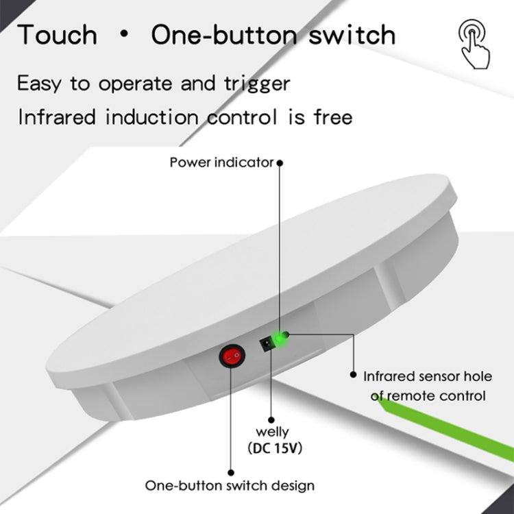 52cm Remote Control Electric Rotating Turntable Display Stand Video Shooting Props Turntable, Charging Power, Power Plug:AU Plug(White) - Camera Accessories by buy2fix | Online Shopping UK | buy2fix