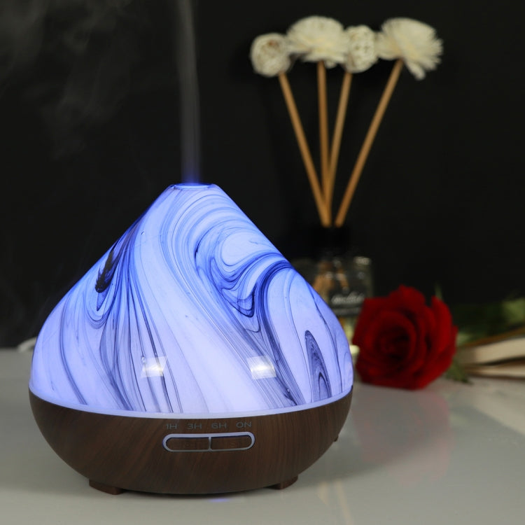 400ml Volcano Shape Humidifier Glass Aromatherapy Machine Automatic Alcohol Sprayer, Plug Specification:AU Plug(Coffee) - Home & Garden by buy2fix | Online Shopping UK | buy2fix