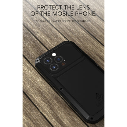 For iPhone 13 Pro LOVE MEI Metal Shockproof Life Waterproof Dustproof Protective Phone Case (Army Green) - iPhone 13 Pro Cases by LOVE MEI | Online Shopping UK | buy2fix