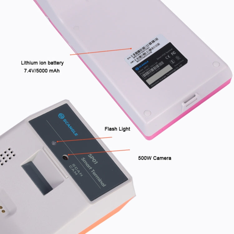 SGT-SP01 5.5 inch HD Screen Handheld POS Receipt Printer, Suit Version, EU Plug(Orange) - Consumer Electronics by buy2fix | Online Shopping UK | buy2fix