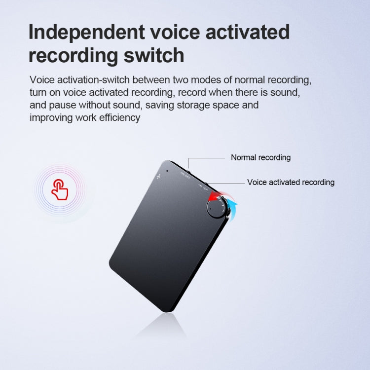 K2 Portable Ultra-thin Card Voice Recorder, Capacity:4GB(Black) - Consumer Electronics by buy2fix | Online Shopping UK | buy2fix