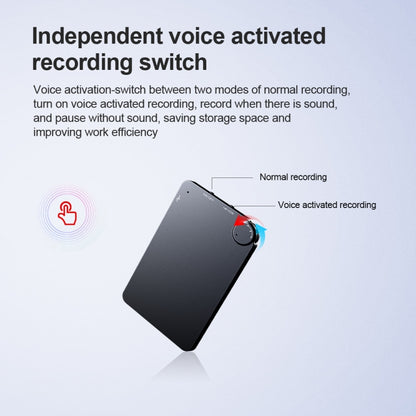 K2 Portable Ultra-thin Card Voice Recorder, Capacity:8GB(Black) - Consumer Electronics by buy2fix | Online Shopping UK | buy2fix