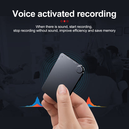 K2 Portable Ultra-thin Card Voice Recorder, Capacity:32GB(Black) - Consumer Electronics by buy2fix | Online Shopping UK | buy2fix