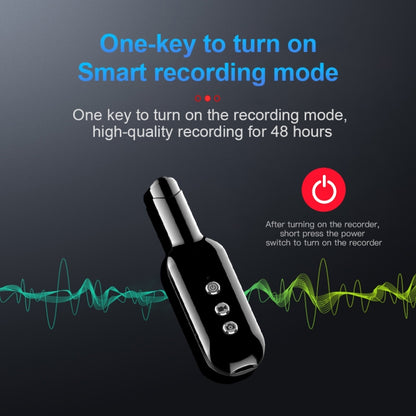 D3 AI Smart High-definition Noise Reduction Voice Recorder, Capacity:4GB(Black) - Security by buy2fix | Online Shopping UK | buy2fix