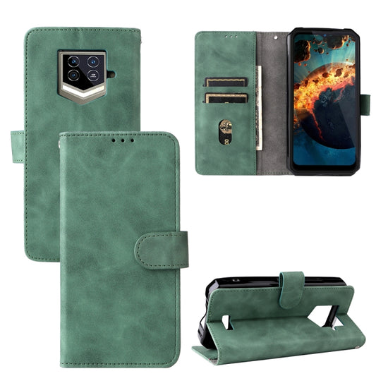 For Oukitel WP15 5G Solid Color Skin Feel Magnetic Buckle Leather Phone Case(Green) - More Brand by buy2fix | Online Shopping UK | buy2fix