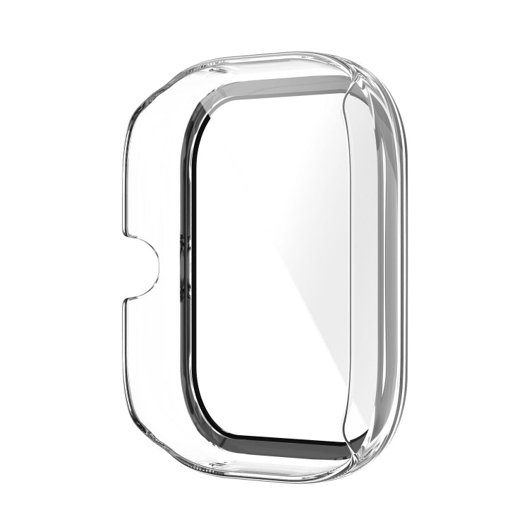 For Amazfit GTS 2 mini PC + Tempered Glass Watch Protective Case(Transparent White) - Watch Cases by buy2fix | Online Shopping UK | buy2fix
