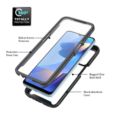 For OPPO A16 Starry Sky PC + TPU Phone Case with PET Film(Sky Blue) - OPPO Cases by buy2fix | Online Shopping UK | buy2fix