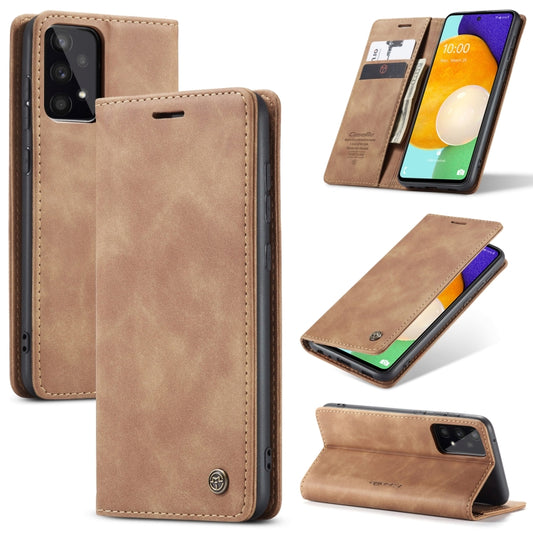 For Samsung Galaxy A53 5G CaseMe 013 Multifunctional Horizontal Flip Leather Phone Case(Brown) - Galaxy Phone Cases by CaseMe | Online Shopping UK | buy2fix