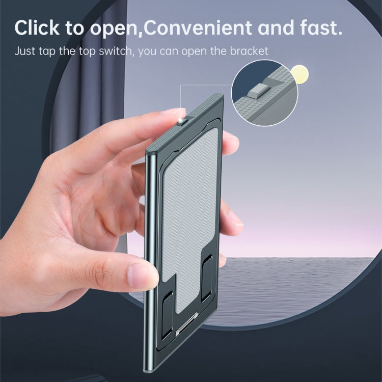 R-JUST HZ16 Slim Phone Desktop Holder(Dark Grey) - Desktop Holder by R-JUST | Online Shopping UK | buy2fix