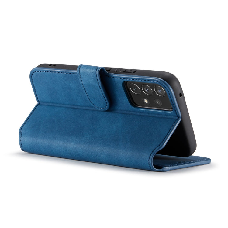 For Samsung Galaxy A53 5G DG.MING Retro Oil Side Horizontal Flip Leather Case with Holder & Card Slots & Wallet(Blue) - Galaxy Phone Cases by DG.MING | Online Shopping UK | buy2fix