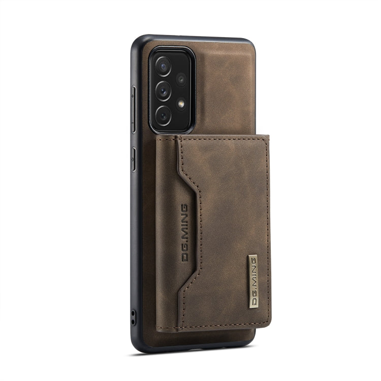 For Samsung Galaxy A73 5G DG.MING M2 Series 3-Fold Multi Card Bag + Phone Case(Coffee) - Galaxy Phone Cases by DG.MING | Online Shopping UK | buy2fix