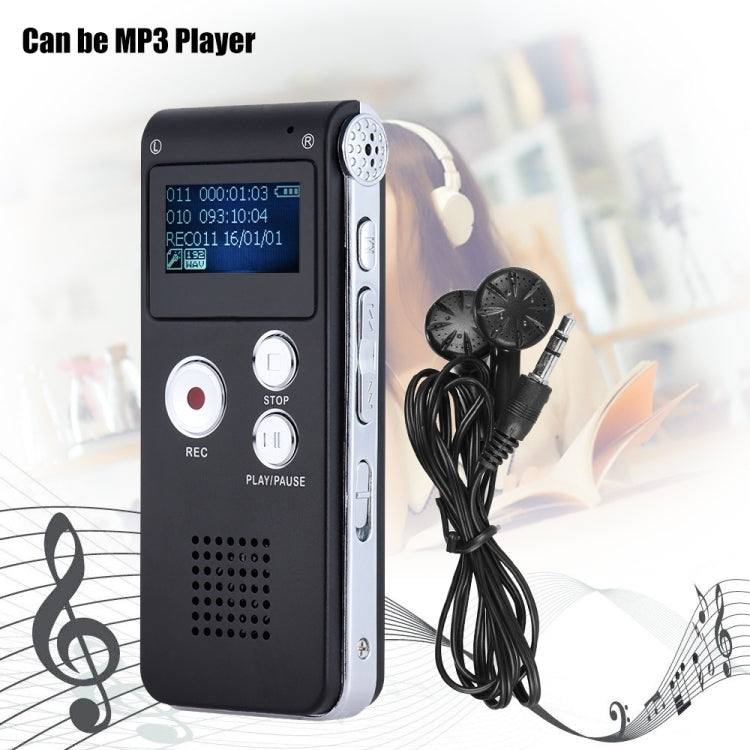 SK-012 4GB USB Dictaphone Digital Audio Voice Recorder with WAV MP3 Player VAR Function(Grey) - Consumer Electronics by buy2fix | Online Shopping UK | buy2fix