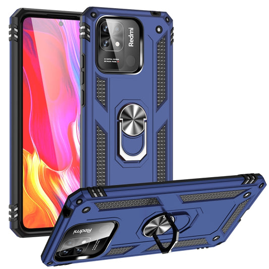For Xiaomi Redmi 10C Shockproof TPU + PC Phone Case with 360 Degree Rotating Holder(Blue) - Xiaomi Accessories by buy2fix | Online Shopping UK | buy2fix