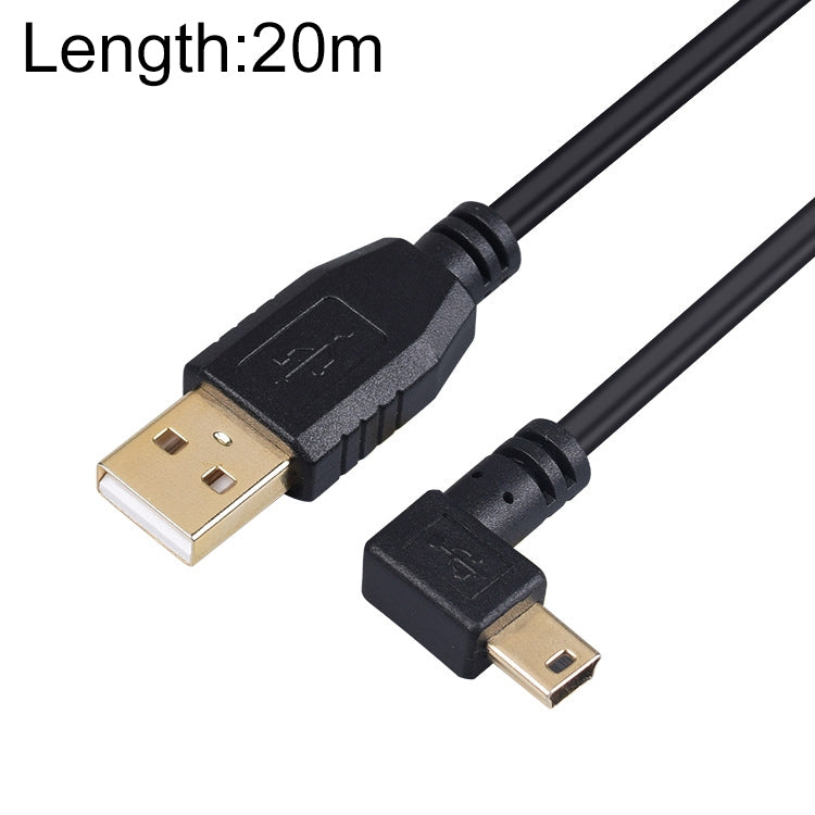 20m Elbow Mini 5 Pin to USB 2.0 Camera Extension Data Cable - Camera Accessories by buy2fix | Online Shopping UK | buy2fix