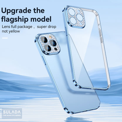 For iPhone 12 Pro SULADA Diamond Lens Protector Plated Frosted Case(Silver) - iPhone 12 / 12 Pro Cases by SULADA | Online Shopping UK | buy2fix