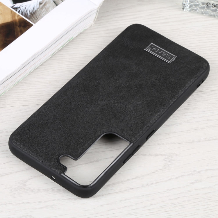 For Samsung Galaxy S22 5G SULADA Shockproof TPU + Handmade Leather Phone Case(Black) - Galaxy S22 5G Cases by SULADA | Online Shopping UK | buy2fix