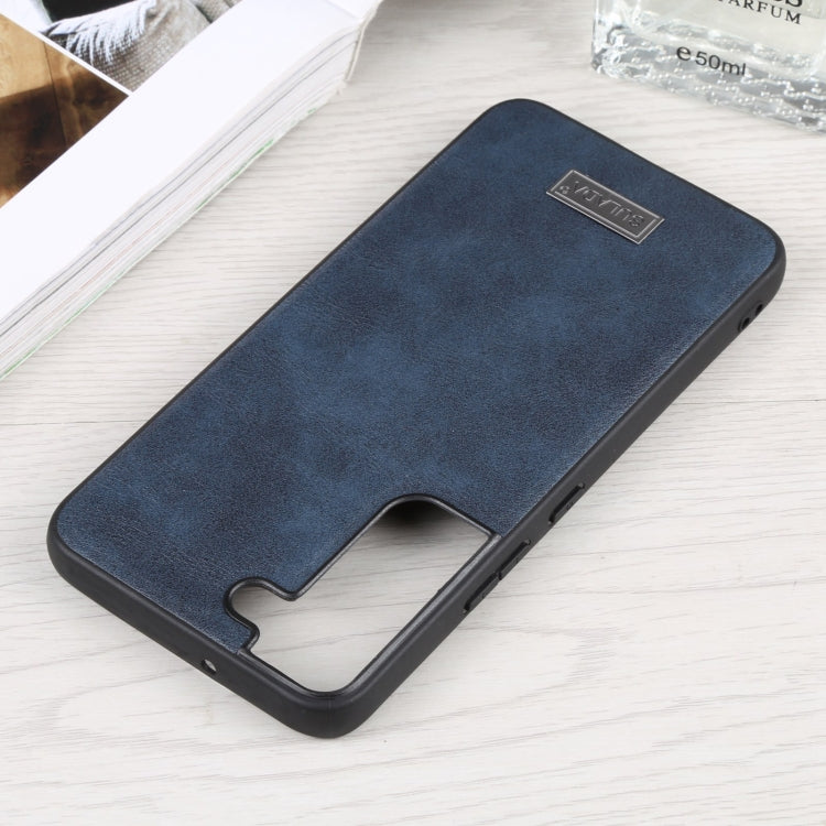 For Samsung Galaxy S22 5G SULADA Shockproof TPU + Handmade Leather Phone Case(Blue) - Galaxy S22 5G Cases by SULADA | Online Shopping UK | buy2fix