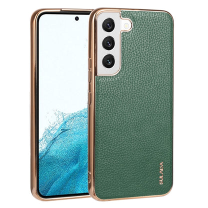 For Samsung Galaxy S22 5G SULADA Shockproof TPU + Handmade Leather Phone Case(Green) - Galaxy S22 5G Cases by SULADA | Online Shopping UK | buy2fix