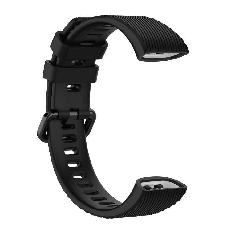 For Huawei Band 3 & 4 Pro Silicone Watch Band(Black) - Smart Wear by buy2fix | Online Shopping UK | buy2fix