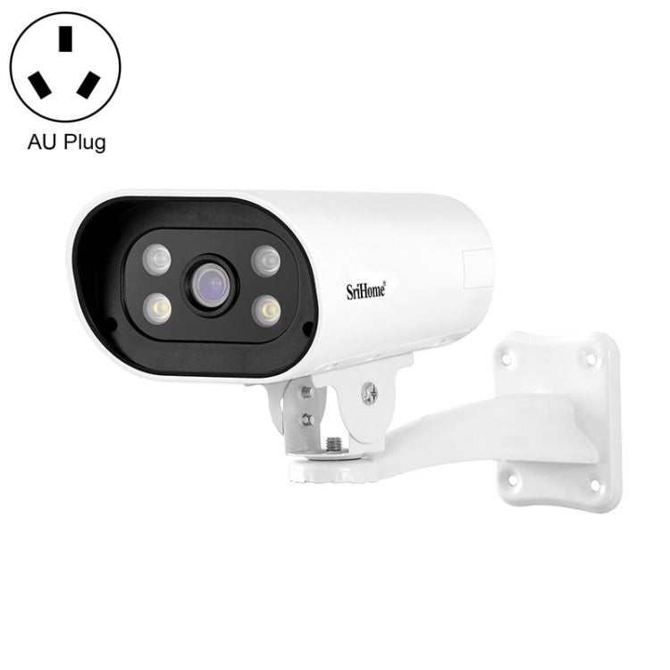 SriHome SH037B 4MP Full Color Night Vision IP66 Waterproof Bullet Camera, POE Version, AU Plug - Security by SriHome | Online Shopping UK | buy2fix