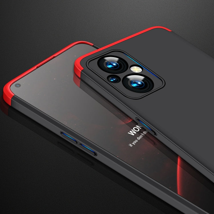 For OPPO Reno7 Z 5G / A96 5G / Reno7 Lite / F21 Pro 5G / OnePlus Nord N20 5G GKK Three Stage Splicing Full Coverage PC Phone Case(Black Red) - OPPO Cases by GKK | Online Shopping UK | buy2fix